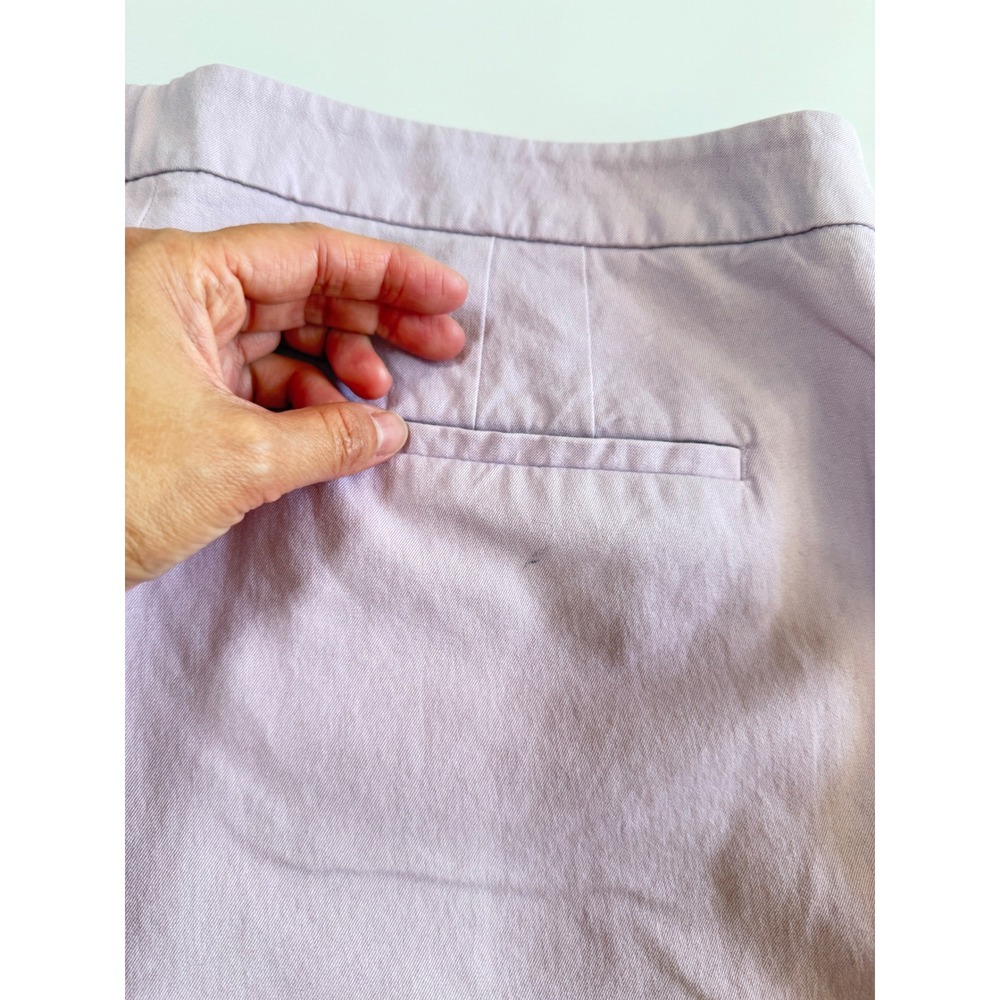Talbots Chatham Crop Pants Womens 16 Lavender Purple Scallop Hem Side Zip ID245 - Picture 13 of 13
